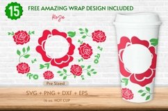 16oz Rose Starbucks Hot Cup Svg, Flower Svg, Spring Product Image 1