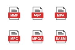 Set Of File Formats Icons Product Image 1