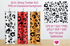 20oz Skinny Tumbler Seamless SVG.Leopard Sublimation Tumbler Product Image 2