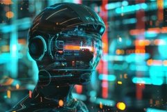 Futuristic ai robot with digital interface Product Image 1