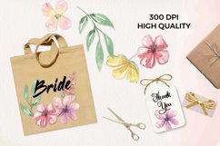 Smooth Floral Watercolor Elements 14 Painted Florals Pink Product Image 2
