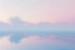 Pastel colored sky reflected on water surface at sunset Product Image 1