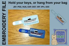 ITH Boating Life Vinyl Key Fob or Bag Tag - Snap Product Image 2