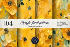 Acrylic floral pattern | Abstract floral pattern Product Image 1