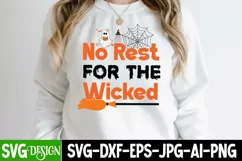 No Rest For The Wicked SVG Cut File,Halloween SVG Design Product Image 4