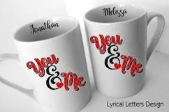 You &amp; Me Ampersand Valentine's Day SVG DXF Cut File LL102C Product Image 2