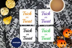 Halloween 4 Coasters Mockup, Fall Coasters set PSD mockup Product Image 3