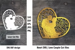 Love Couple silhouette SVG| Heart SVG| Mr and Mrs cut files Product Image 1