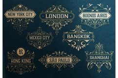 Set of 8 Vintage Logos Product Image 1