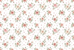 Watercolor dot and flower seamless pattern Product Image 1