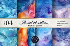 Marble Alcohol Ink Seamless Emerald Texture Digital Paper Product Image 1