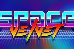 Old School 80s space velvet retro futuristic shiny metallic Product Image 1
