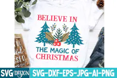Believe in the Magic of Christmas SVG Cut File,Christmas SVG Product Image 1