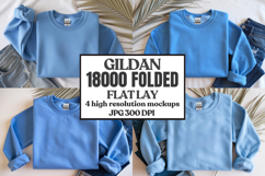 Gildan 18000 Sand Folded Flat Lay Mockups Product Image 1