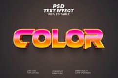 Color 3d PSD Editable Text Style Effect Product Image 1