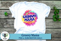 Groovy Mama Tie-Dye Sublimation Design | PNG for Sublimation Product Image 1