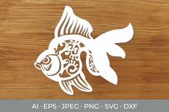 Goldfish Papercut SVG Product Image 1