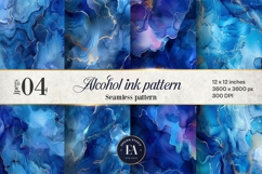 Marble Alcohol Ink Seamless Emerald Texture Digital Paper Product Image 1