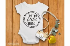 Pretty Little Thing baby onesie design svg cutting file Product Image 2