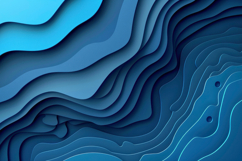 Abstract Blue Paper Cut Background Wallpaper Product Image 1