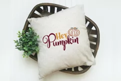 Hey Pumpkin SVG Cut File - Fall Farmhouse SVG PNG DXF EPS Product Image 5