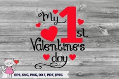 My first Valentine's day svg for baby , Cutting files Cricut Product Image 4