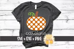 Polka Dot Pumpkin - Halloween - Fall SVG PNG DXF Cut Files Product Image 1