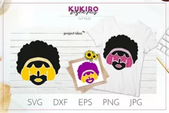 Afro Funky Woman SVG - Afro hair silhouette cut file Product Image 1