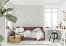 Wall mockup - Wallpaper mockup - Scandinavian room scene Product Image 14