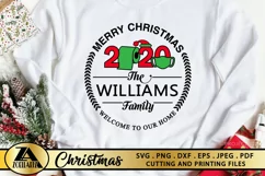 Merry Christmas 2020 SVG PNG EPS DXF Family Monogram SVG Product Image 6