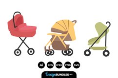 Baby Stroller Illustrations Product Image 1
