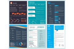 Vector design template of business CV, curriculum vitae Product Image 1