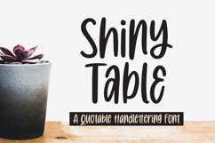 Shiny Table - Quotable Handlettering Font Product Image 1