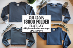 Gildan 18000 Sand Folded Flat Lay Mockups Product Image 1