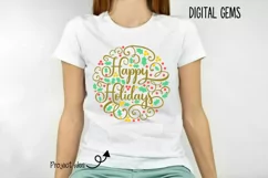 Happy Holidays, Christmas SVG / PNG / EPS / DXF files Product Image 2