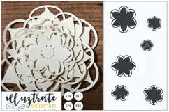 Paper Cut Flowers SVG Cut File - Paper Cutting Bundle DIY - Free Design of The Week Product Image 3