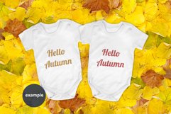 Fall 2 baby bodysuits mockup, twin baby bodysuit mockup Product Image 3