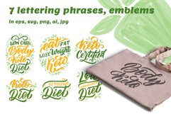 Keto life. Set of lettering phrases Product Image 1