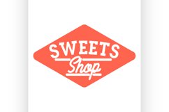 Color vintage sweets shop emblem Product Image 1