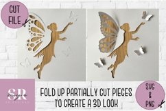 3D Fairy| Paper cutting | pop up Fairy SVG Product Image 5