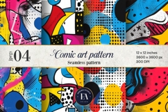 Pop Art Digital Paper |Comic Book Background Product Image 1