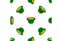 Irish holiday St Patrick day, seamless headdress hats Product Image 9