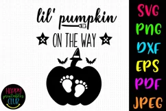 Lil' Pumpkin on the Way Halloween SVG I Halloween Cut File Product Image 1