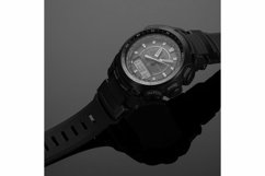 Fashionable men's watch on a black background Product Image 1