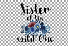 Wild One navy blue and blush floral shirt png, family shirt Product Image 17
