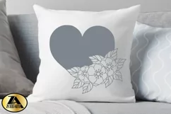 Flower Heart SVG PNG EPS DXF Flower SVG Floral Heart SVG Product Image 6