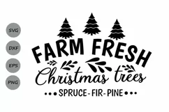 farm fresh christmas trees svg, christmas svg, farm fresh. Product Image 1