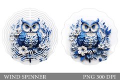 Owl Wind Spinner Design. Paper Owl Spinner Sublimation Product Image 1