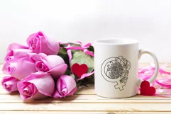 Female SVG Symbol | Gender Female Icon with Flowers Product Image 5