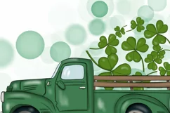 Clover Trefoil Png Green Truck Spring Design Sublimation Product Image 2